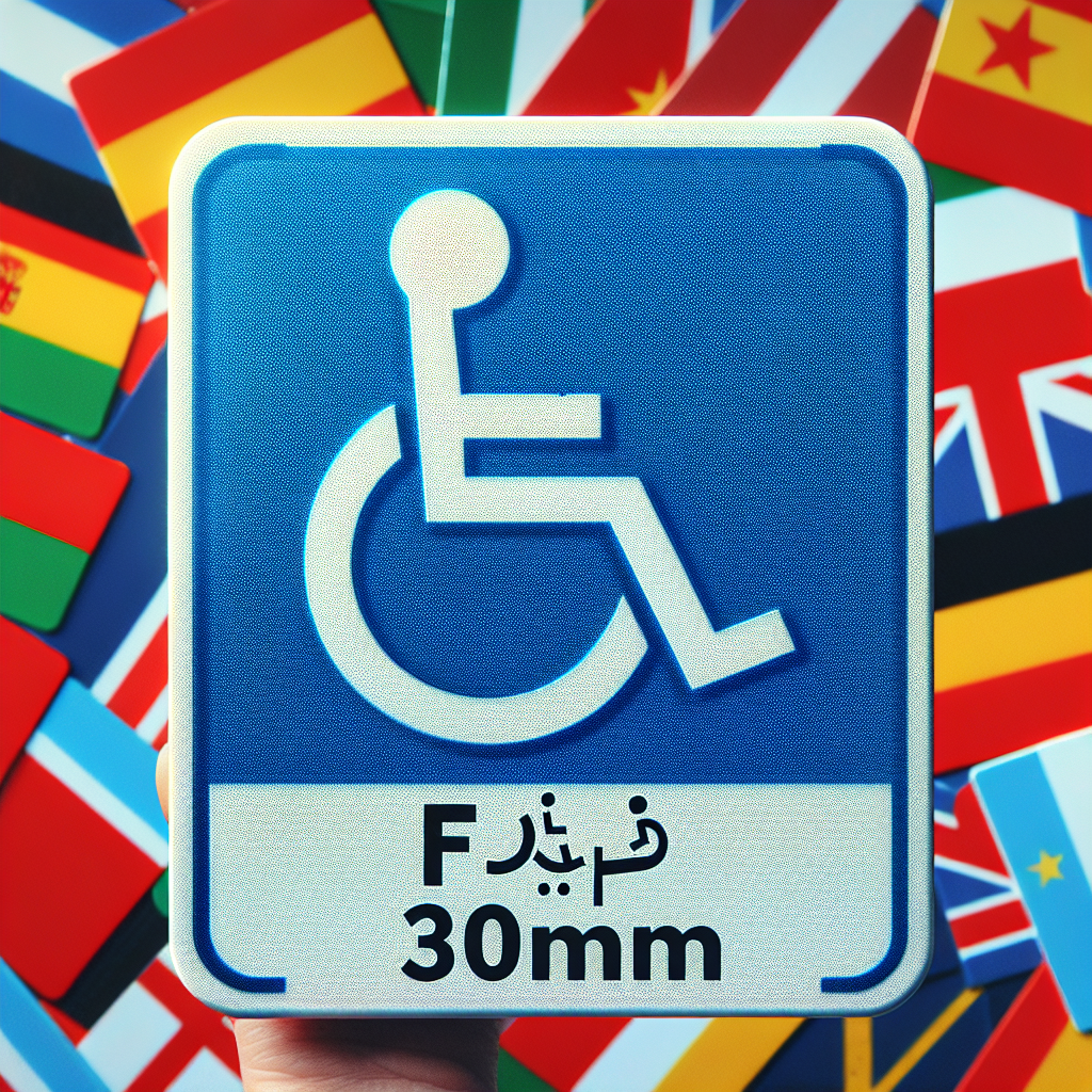 תמונה של שלט חניה לנכים במדינה זרה.